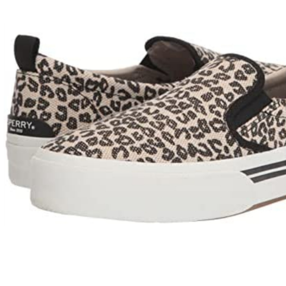 Sperry Leopard Slip Ons Women's Wave Canvas Sneaker ๐ NWT Last Pair - Picture 7 of 16